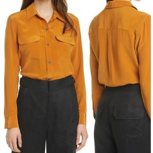 SOLD — Equipment | Slim Signature Long Sleeve Silk Blouse